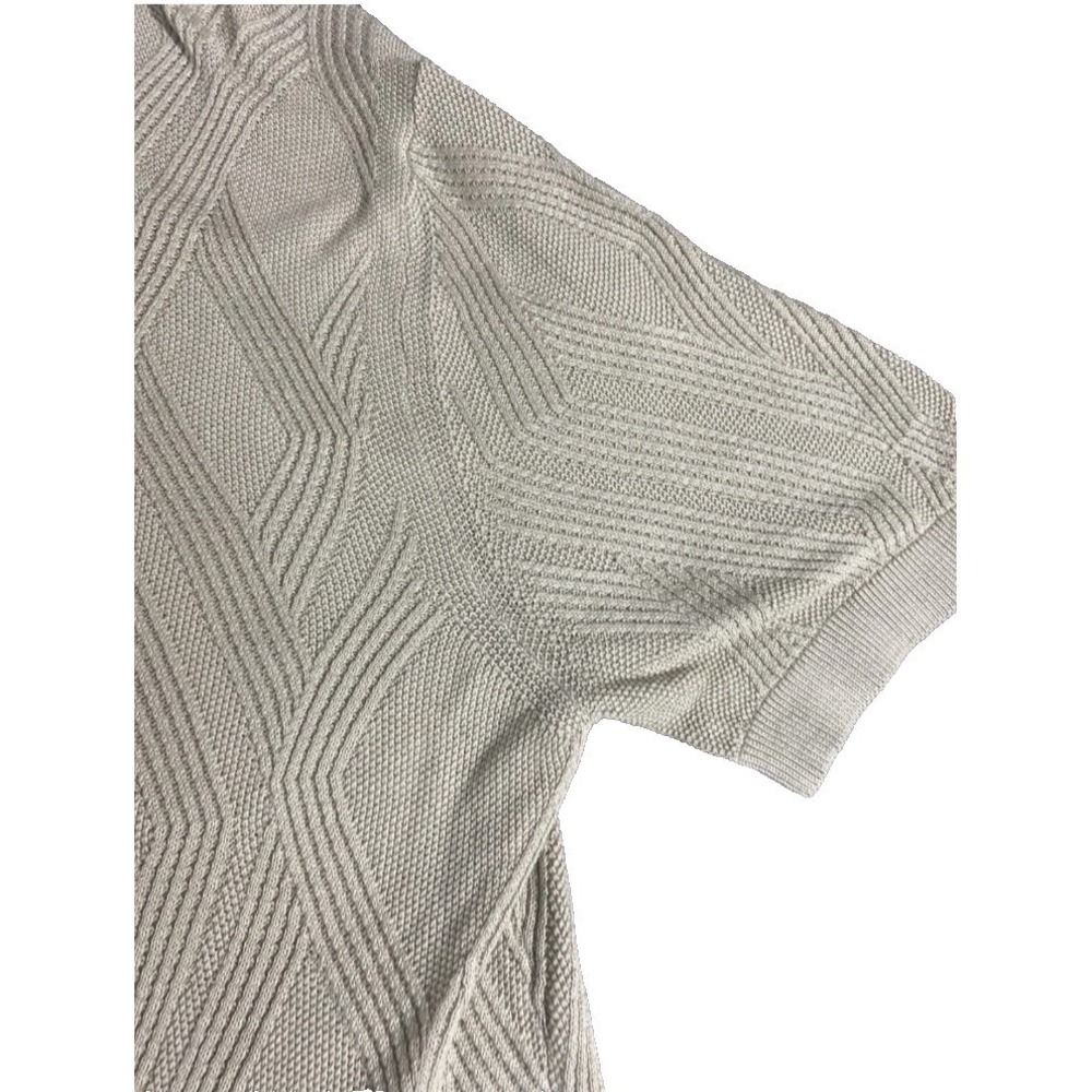 NEW PORTER & ASH Shirt Mens MEDIUM Beige TAUPE Pullover Textured Sweater Modal - Picture 4 of 10